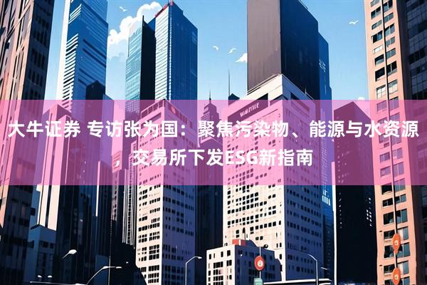 大牛证券 专访张为国：聚焦污染物、能源与水资源，交易所下发ESG新指南